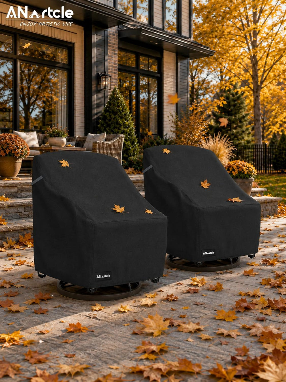 ANartcle Swivel Patio Chair Covers 2 Pack,Waterproof Heavy Duty Outdoor Chair...