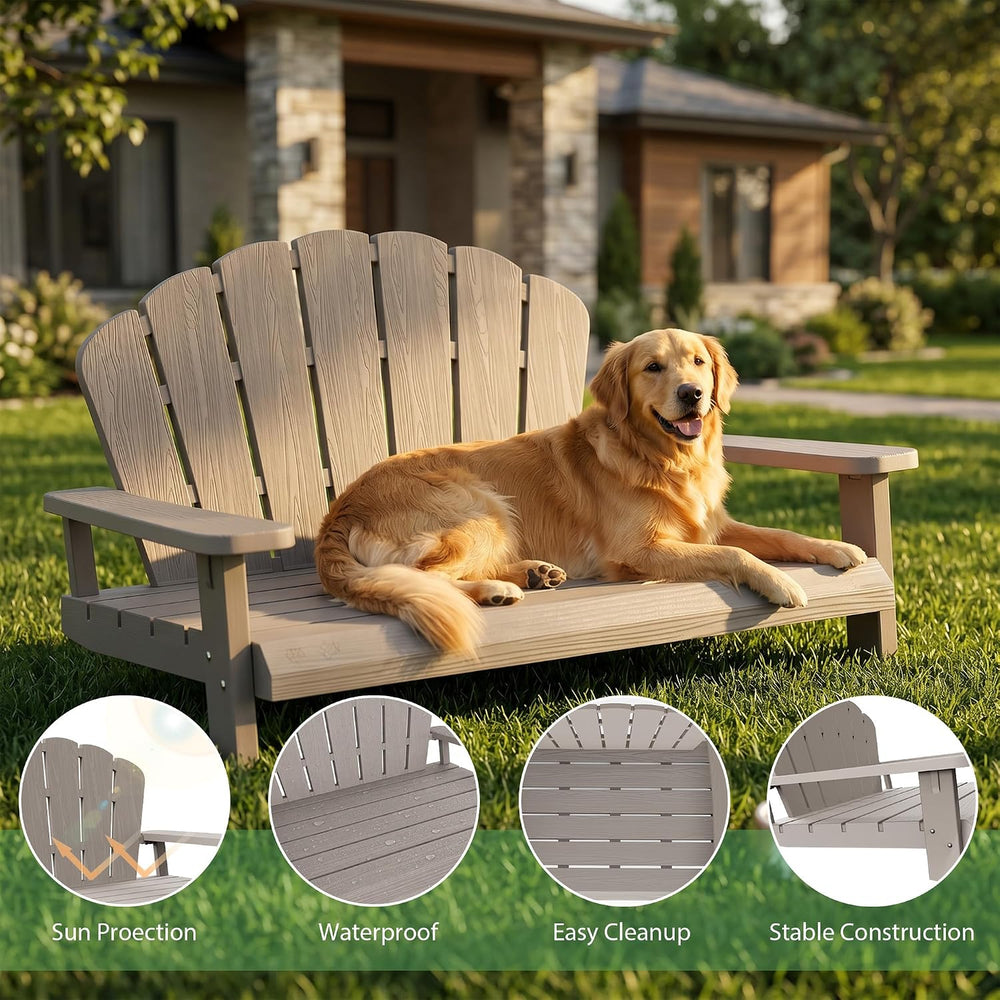 Outdoor Dog Sofa Chair, Grey, 40.24"L x 30.08"W x 20.04"H