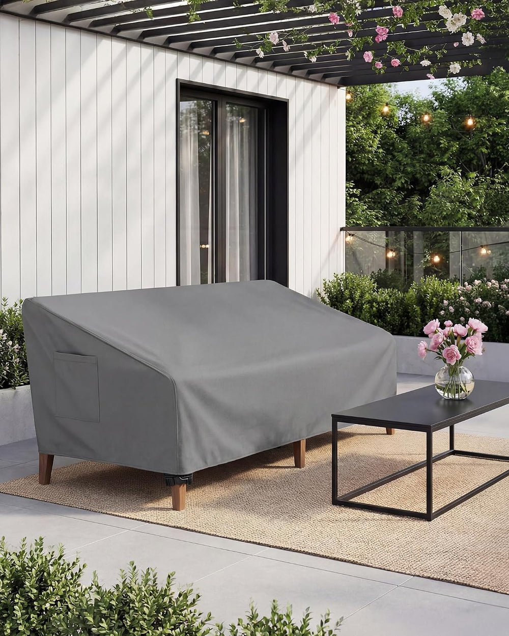 Vailge Patio Sofa Cover 3-Seater & Outdoor Couch Cover Waterproof