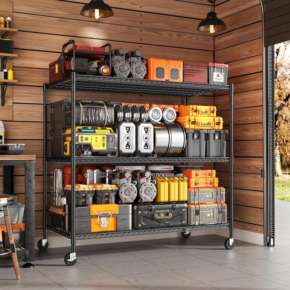 DurayLoly 1500LBS Wire Shelving Unit, 3-Tier Adjustable Garage Rack