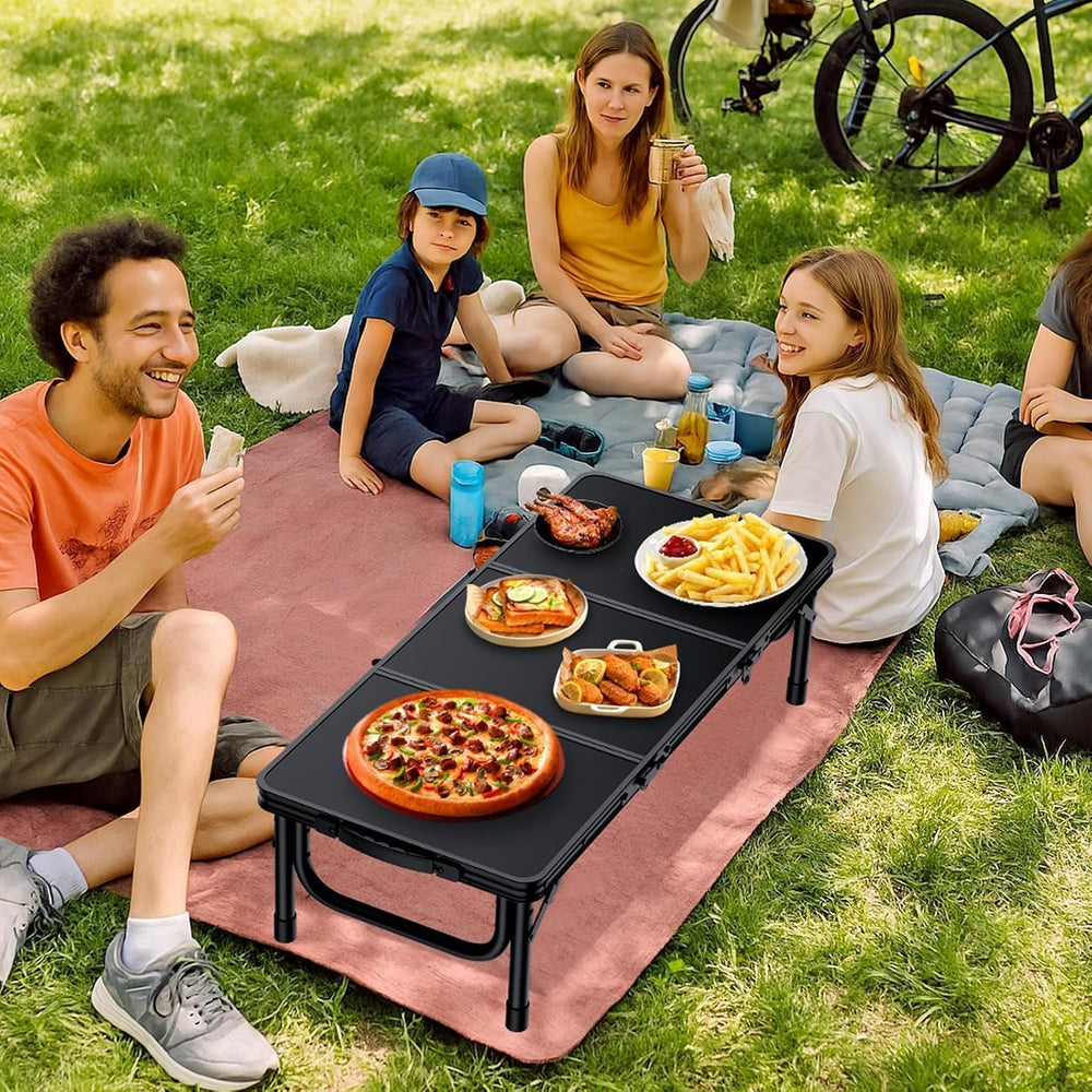 Anbte 34.2" x 15.7" Small Low Folding Picnic Table, 10.3" Heig...