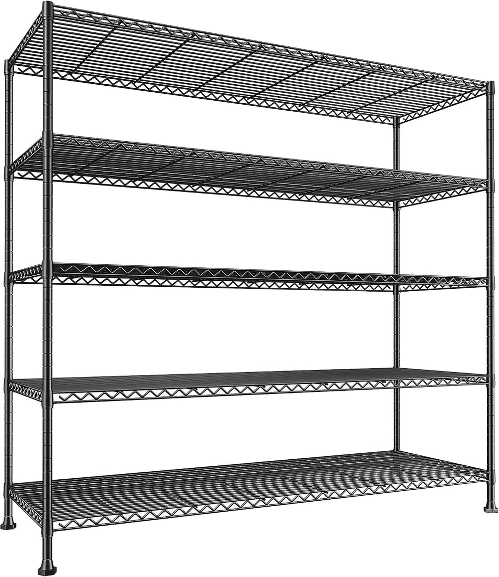 REIBII 5-Tier Storage Shelves, Space Saving&1000LBS Heavy Duty for Garage