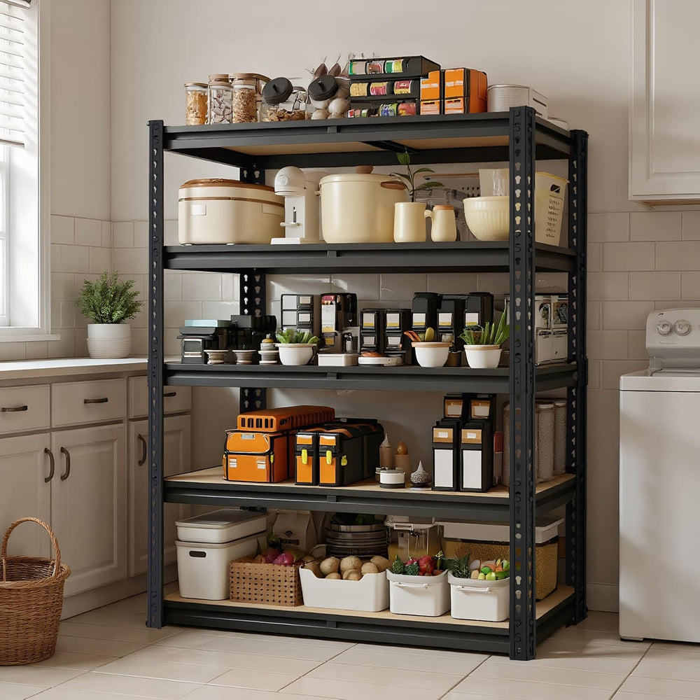 Storage Shelving Unit, 5 Tier Garage ShelvesHeavy Duty, Adjustable Metal Shel...