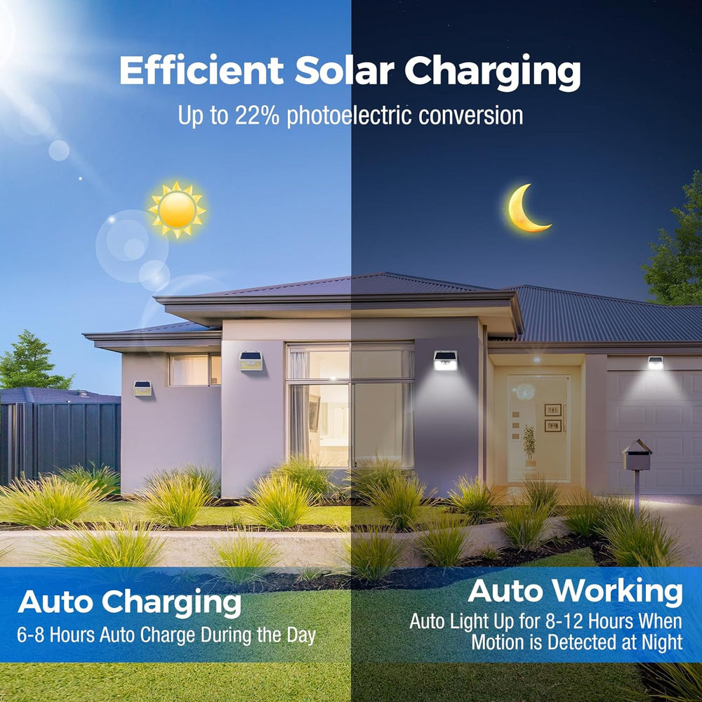 Peasur Solar Lights Outdoor Waterproof [12 Packs/140 LEDs], 3 Lighting Modes ...