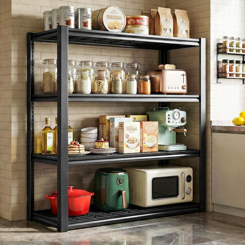 REIBII 40" W Storage Shelves with Wire Mesh Panels for Garage Organization
