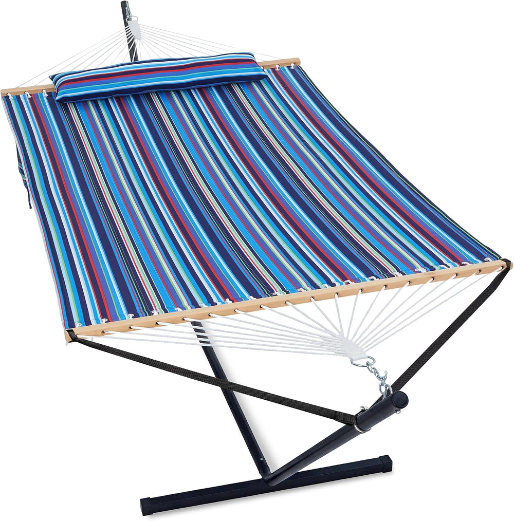 GAFETE 2 Person Hammock with Stand for Outside, Heavy Duty Steel Stand
