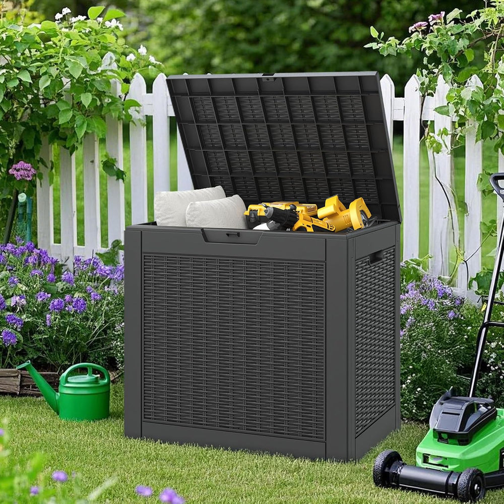 NUNU LAB 30 Gallon Outdoor Storage Box Waterproof, Outside Package Delivery D...