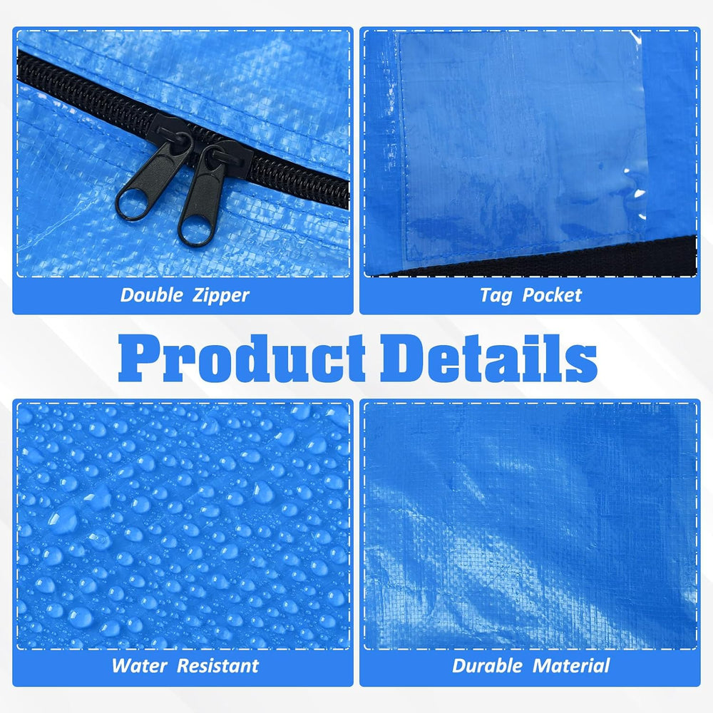 4 Pcs 176 Gallon Extra Large Moving Bags Heavy Duty Storage Bag