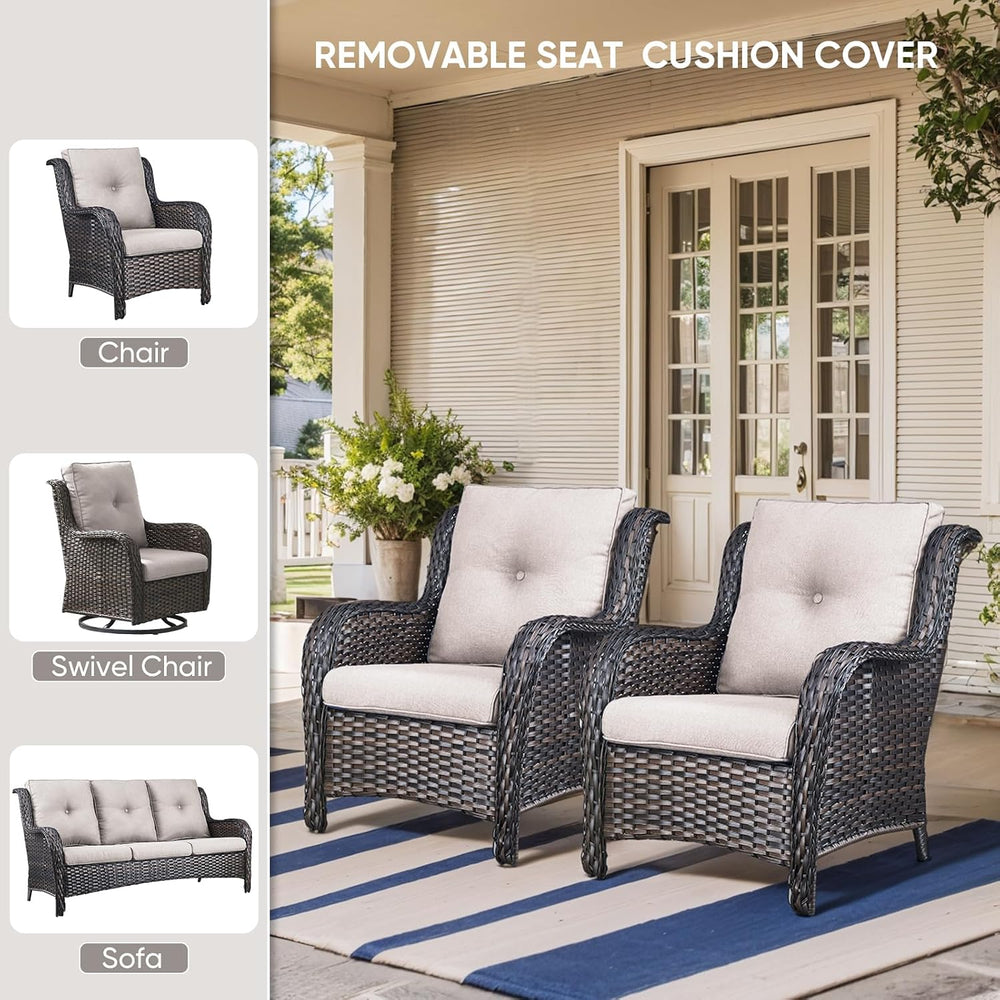 Outdoor Chair Cushions for Patio Furniture - 1 Pack Outside High Back Thick W...