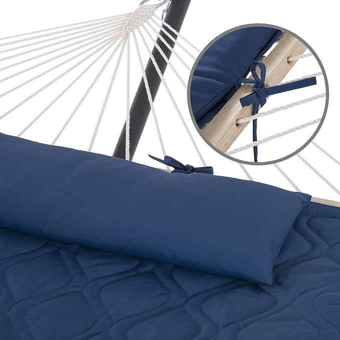 SUNCREAT Two Person Hammock with Stand, Heavy Duty Backyard Hammock and Stand...