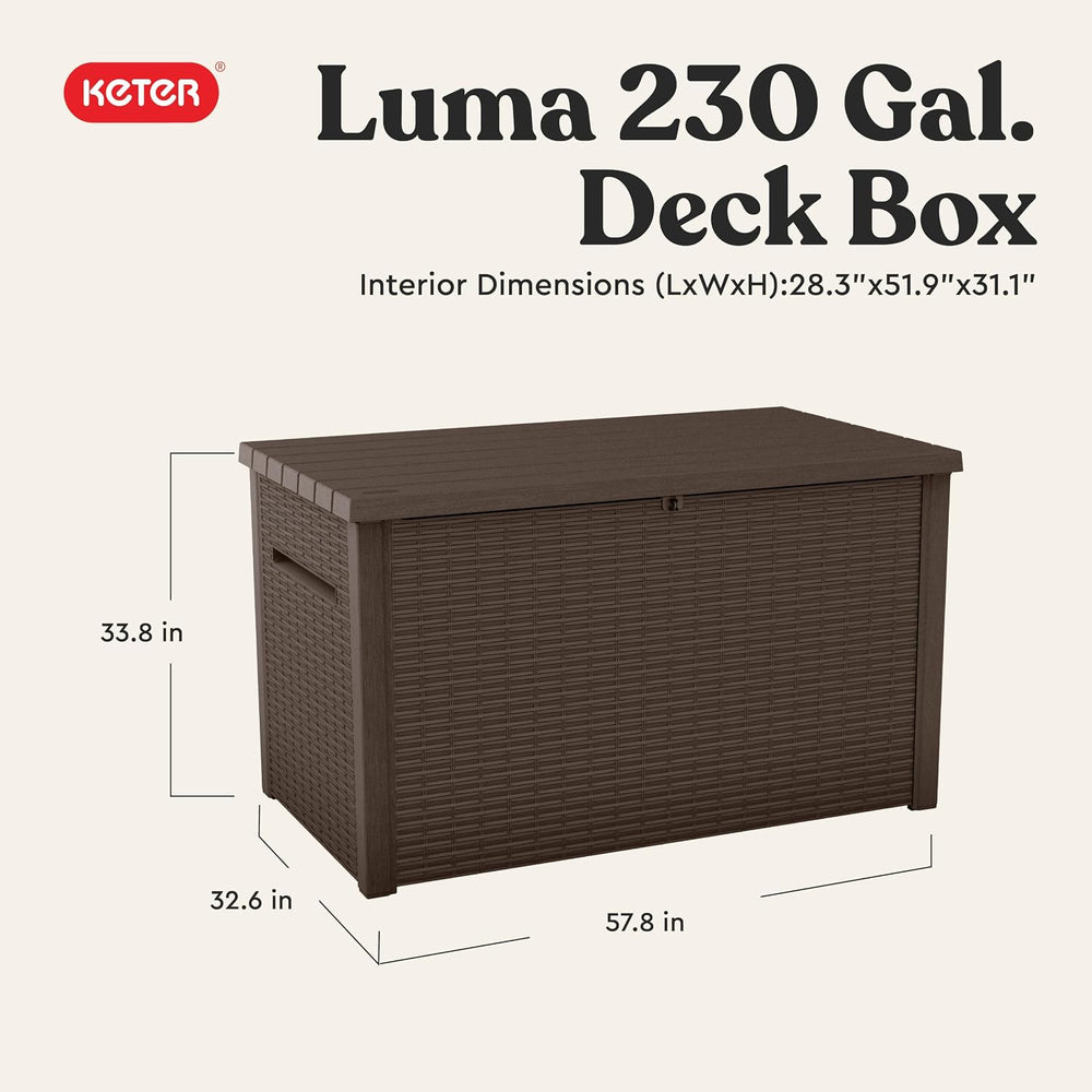 Keter Luma 230 Gallon Deck Box Storage