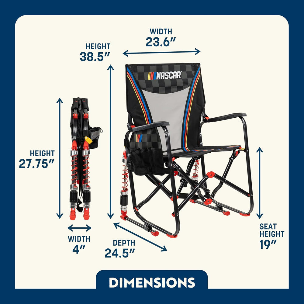 GCI Outdoor NASCAR Adjustable Rocker Camping & Sideline Sports Chair | Po...
