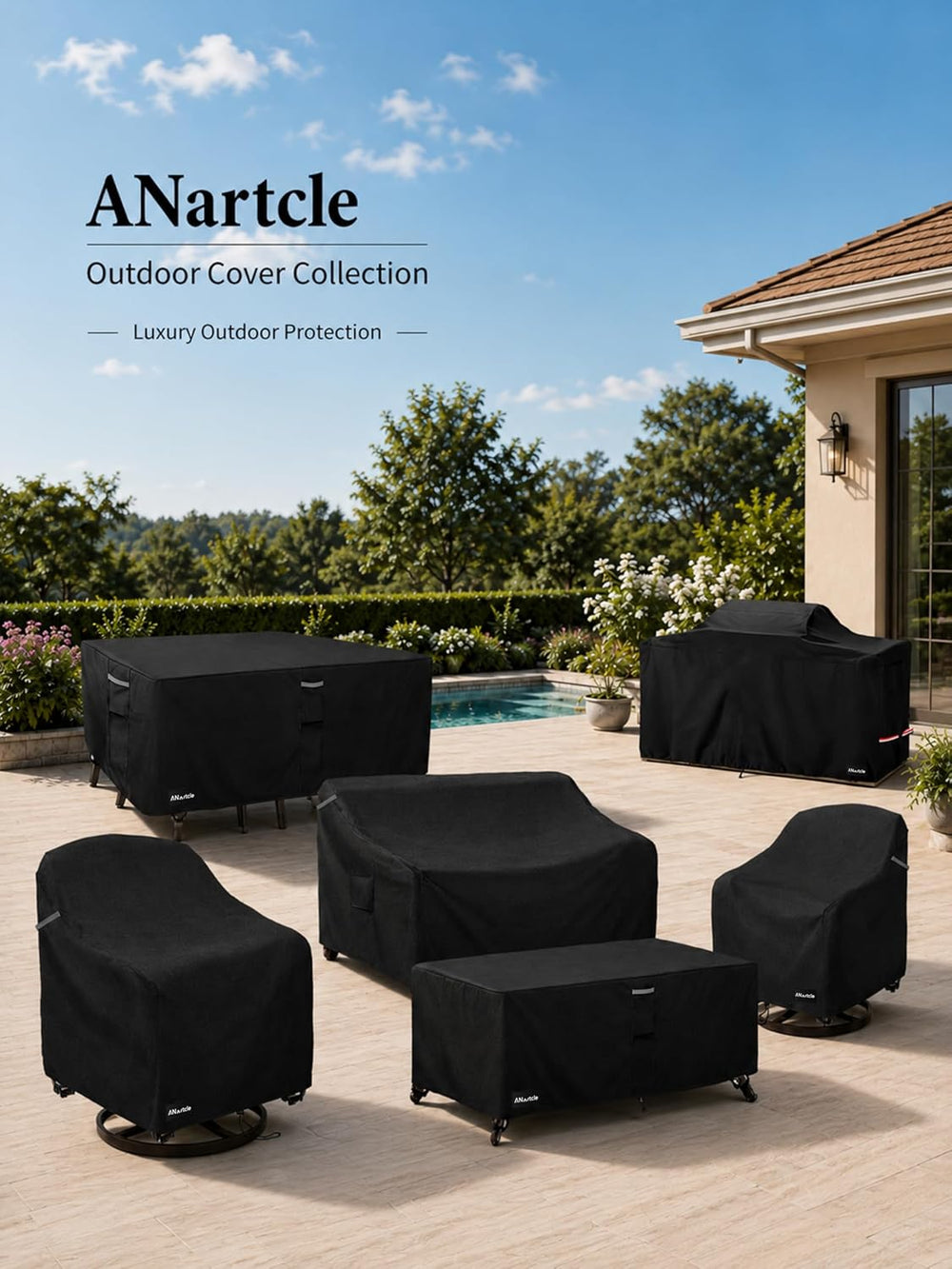 ANartcle Swivel Patio Chair Covers 2 Pack,Waterproof Heavy Duty Outdoor Chair...