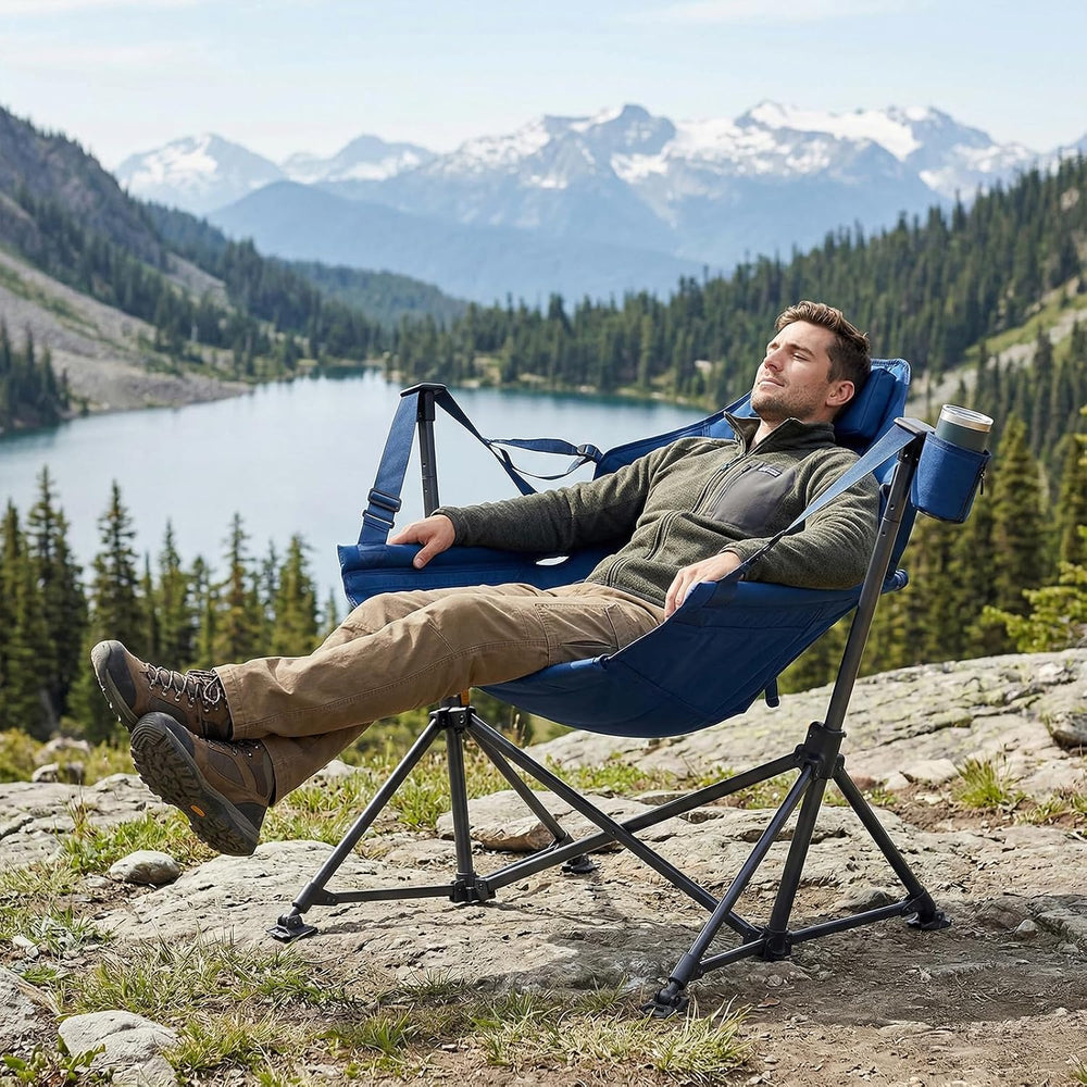 EVER ADVANCED Hammock Camping Chair, Oversized Heavy Duty Swing Chair with De...
