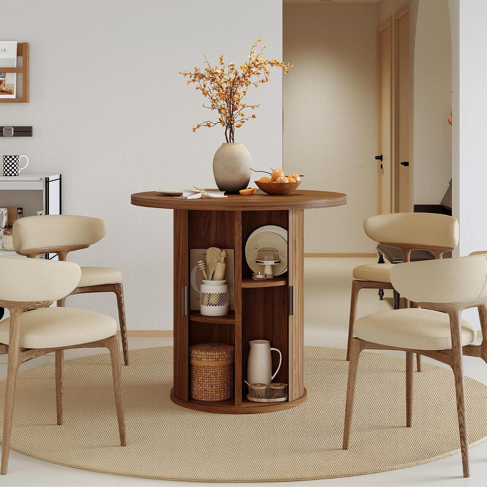 Nalupatio 31.5 Inch Round Dining Table for 2, Versatile Two-Person Kitchen Ta...