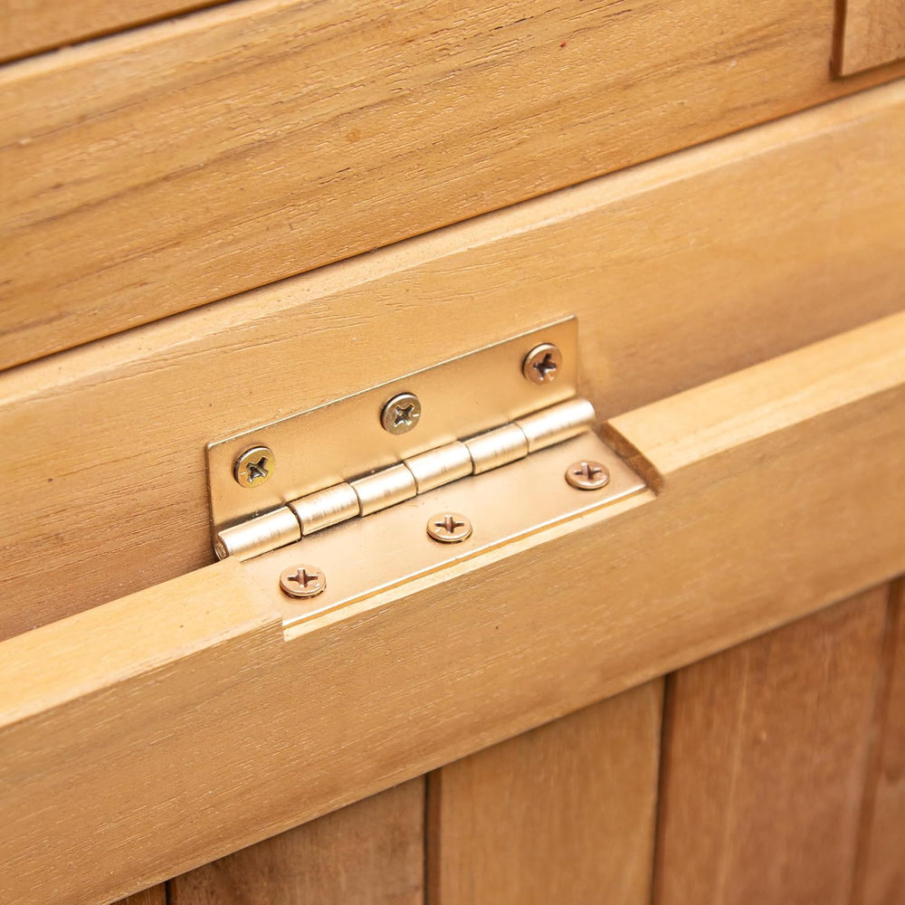 Cambridge Casual Arie Teak Wood Outdoor Deck Box Storage Chest, 49 Gallons