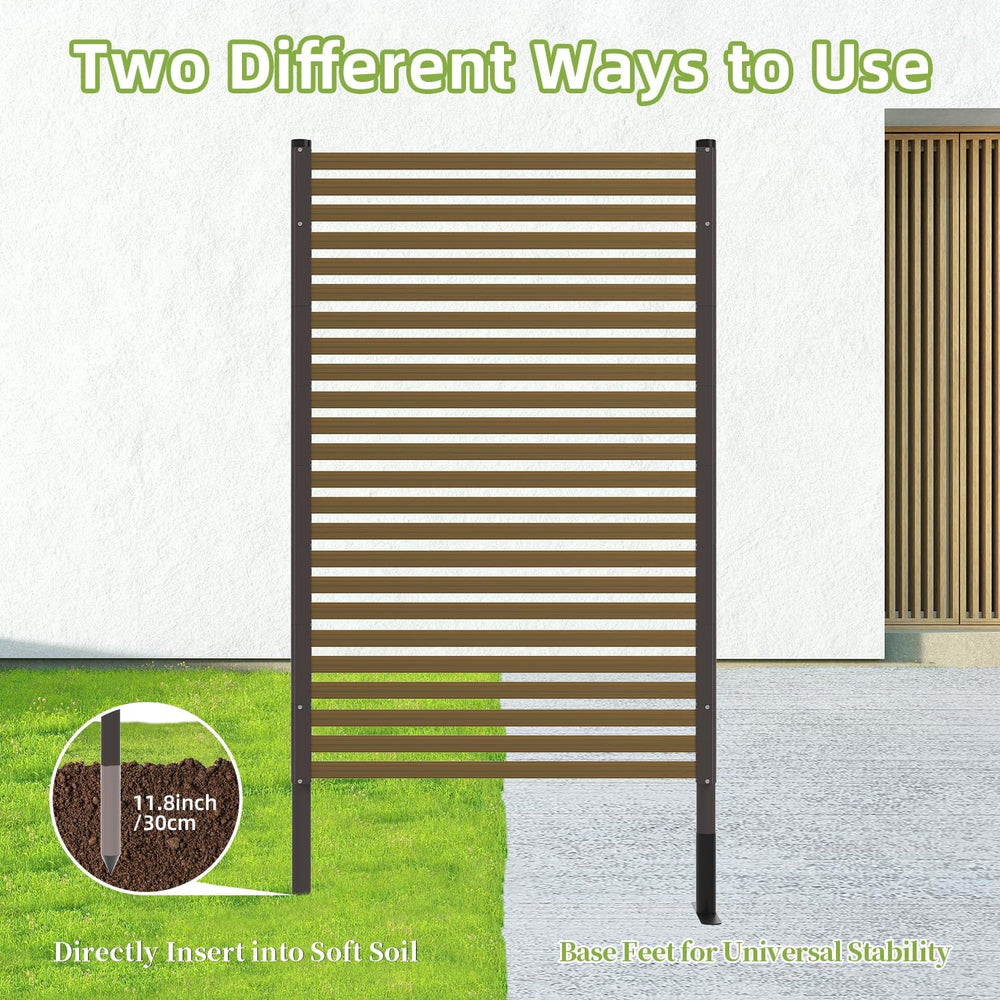 Privacy Screen with Base Feet for Outside,3ft W x 5ft H