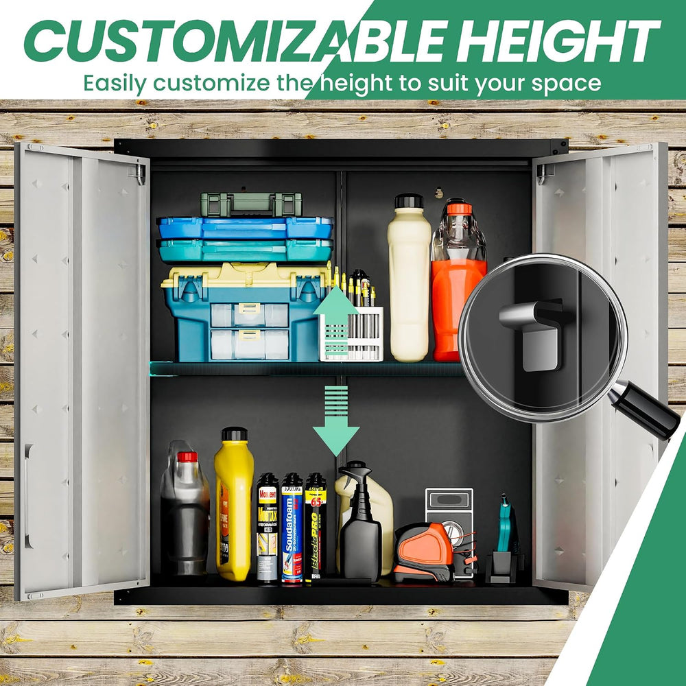 10-Piece Heavy Duty Steel Garage Cabinet System | All-in-One Modular Garage C...