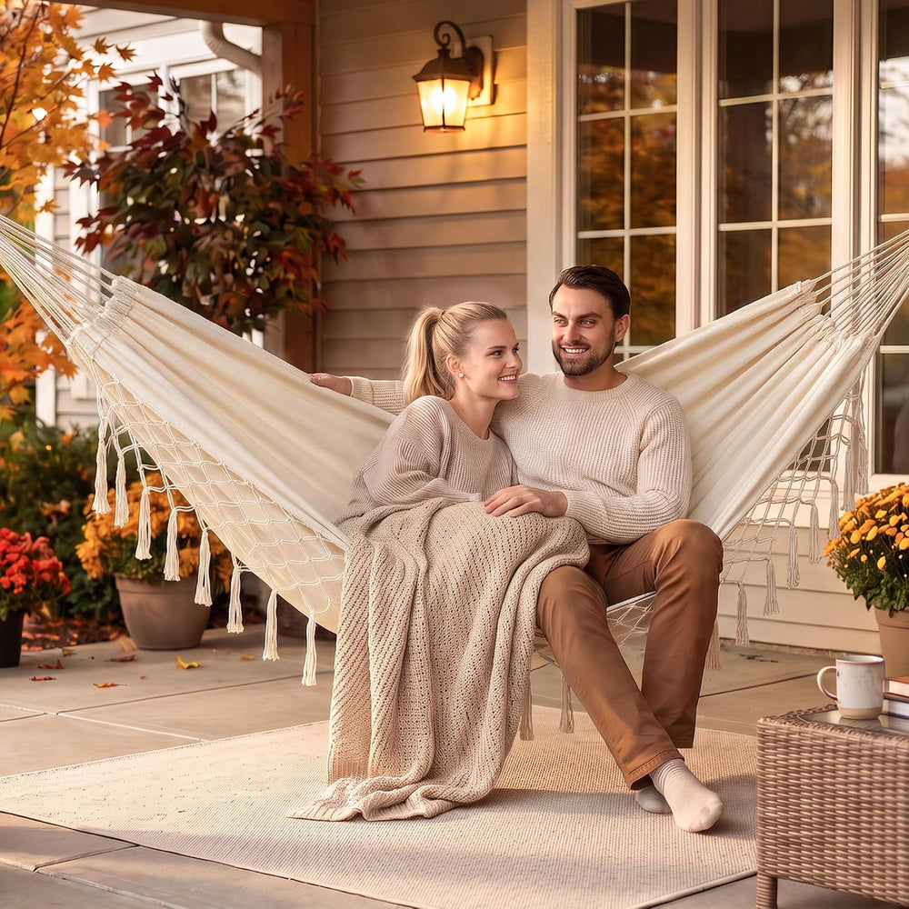 Portable Camping Hammock for Outside, Heavy Duty 2 Person Hammock Bed for Tre...
