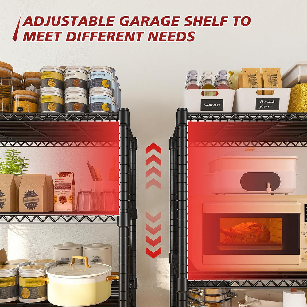 REIBII 72.2" H Storage Shelves, Space Saving&6 Tier Adjustable, for ...
