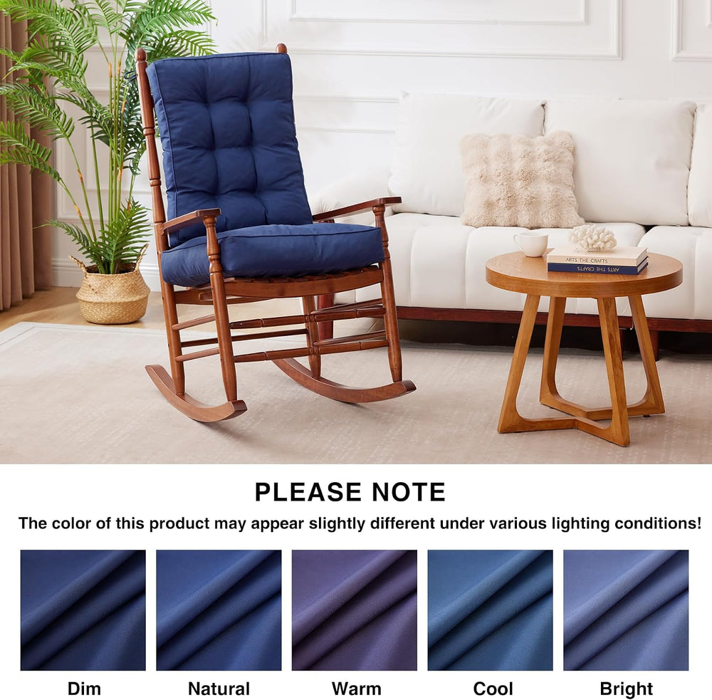 Rocking Chair Cushion, Waterproof and Fade-Resistant Patio Chair Cushions, Tu...