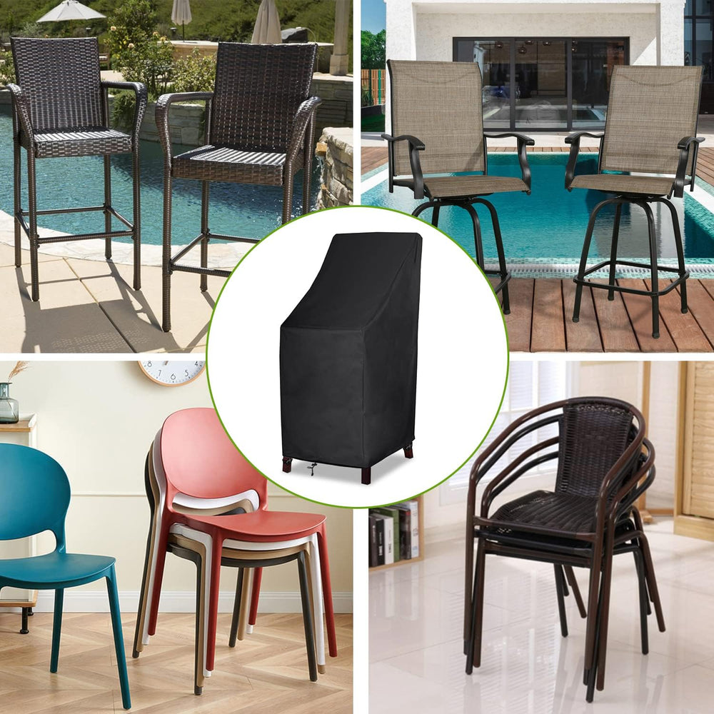 Stackable Patio Chair Covers, High Back Outdoor Chair Covers, 600D Heavy Duty...