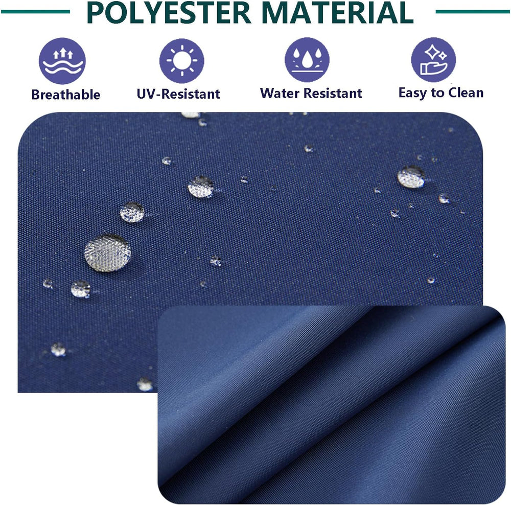 FLYMEI Patio Cushion Covers 25x25x5, Navy Blue, 4Packs