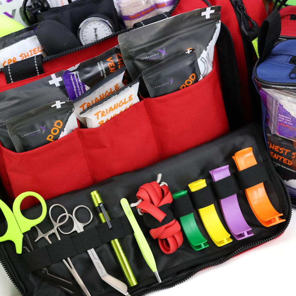 Lightning X Extra Large Medic First Responder EMT Trauma Bag Stocked w/Fill K...