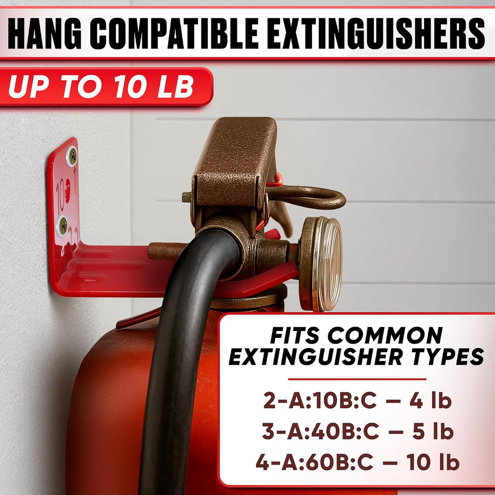 Fire Extinguisher Mount Bracket Set of 16 - Heavy Duty Steel Wall Mount Holde...