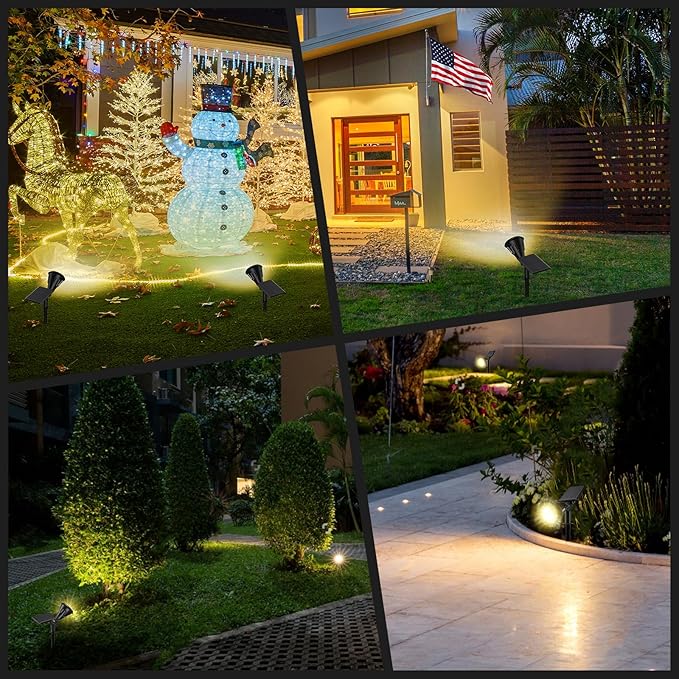 Solar Lights Outdoor, 2-in-1 Decorative Solar Landscape Lighting for Outside,...