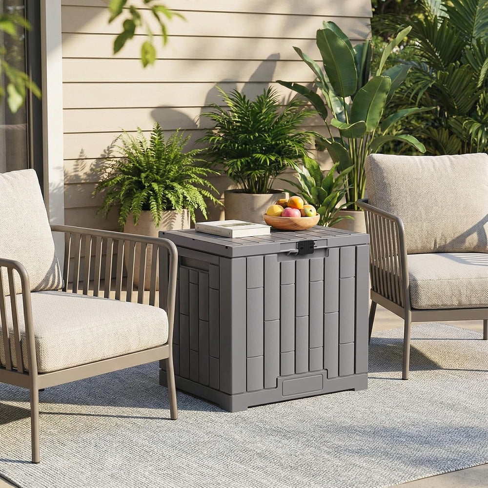 Jocoevol Deck Box 30 Gal, UV Resistant & Waterproof Outdoor Storage Box w...