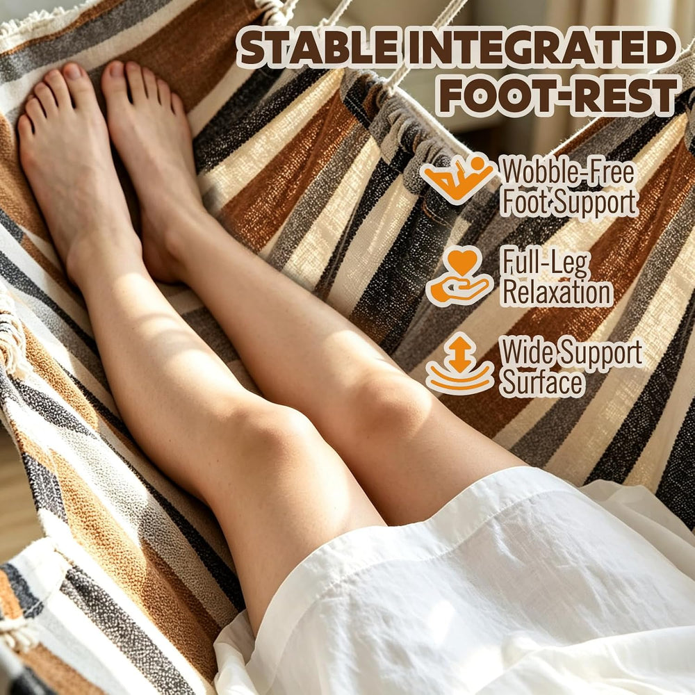 Chihee Hammock Chair Foot Rest 2 Cushions Max 500 lb Metal Spreader Bar