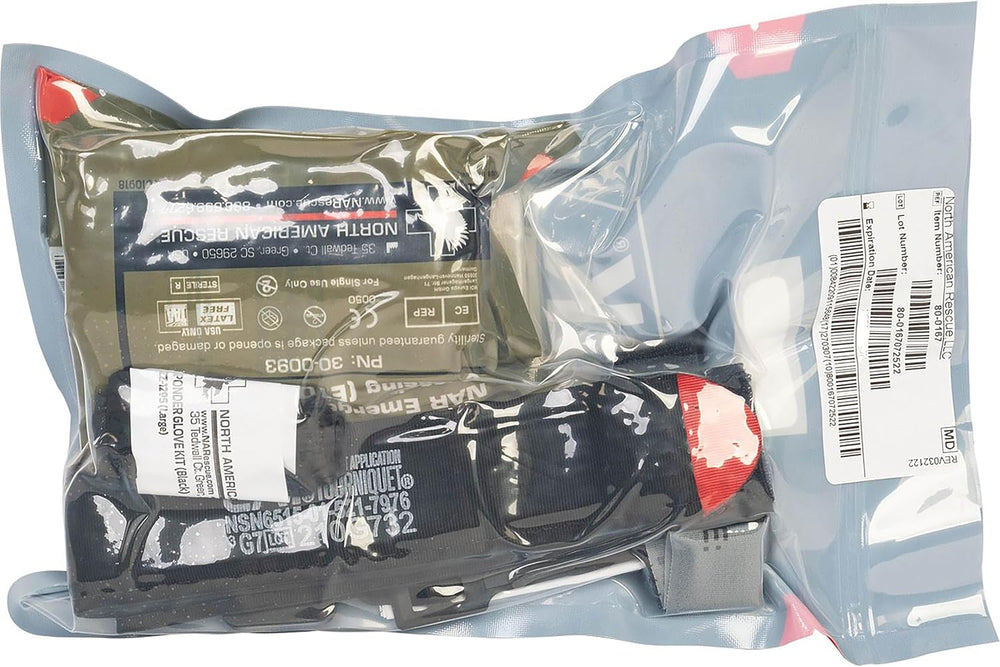 North American Rescue Individual Patrol Officer Kit IPOK (Gauze) NAR Compact ...