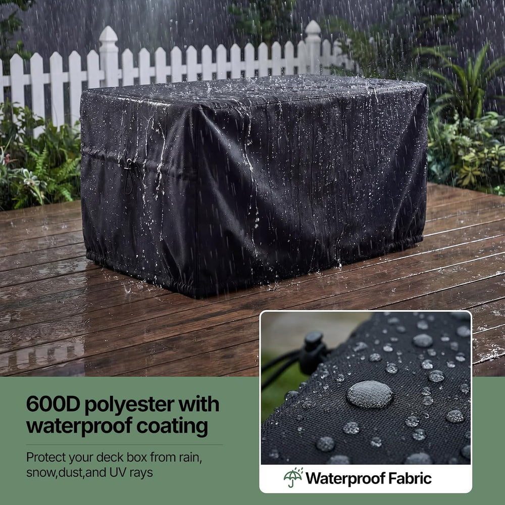 Deck Box Cover Waterproof,Patio Storage Box Cover 63"Lx30"Wx28"H