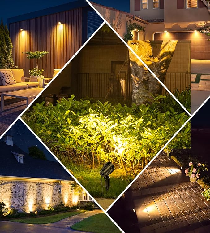 MEIKEE 7W 800lm Low Voltage Landscape Lights, 12V 24V LED Landscape Lighting ...