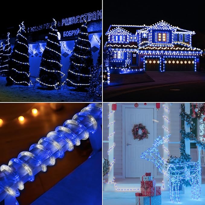 150ft LED Rope Lights Outdoor, 1080 LED Connectable and Flexible Tube Lights ...