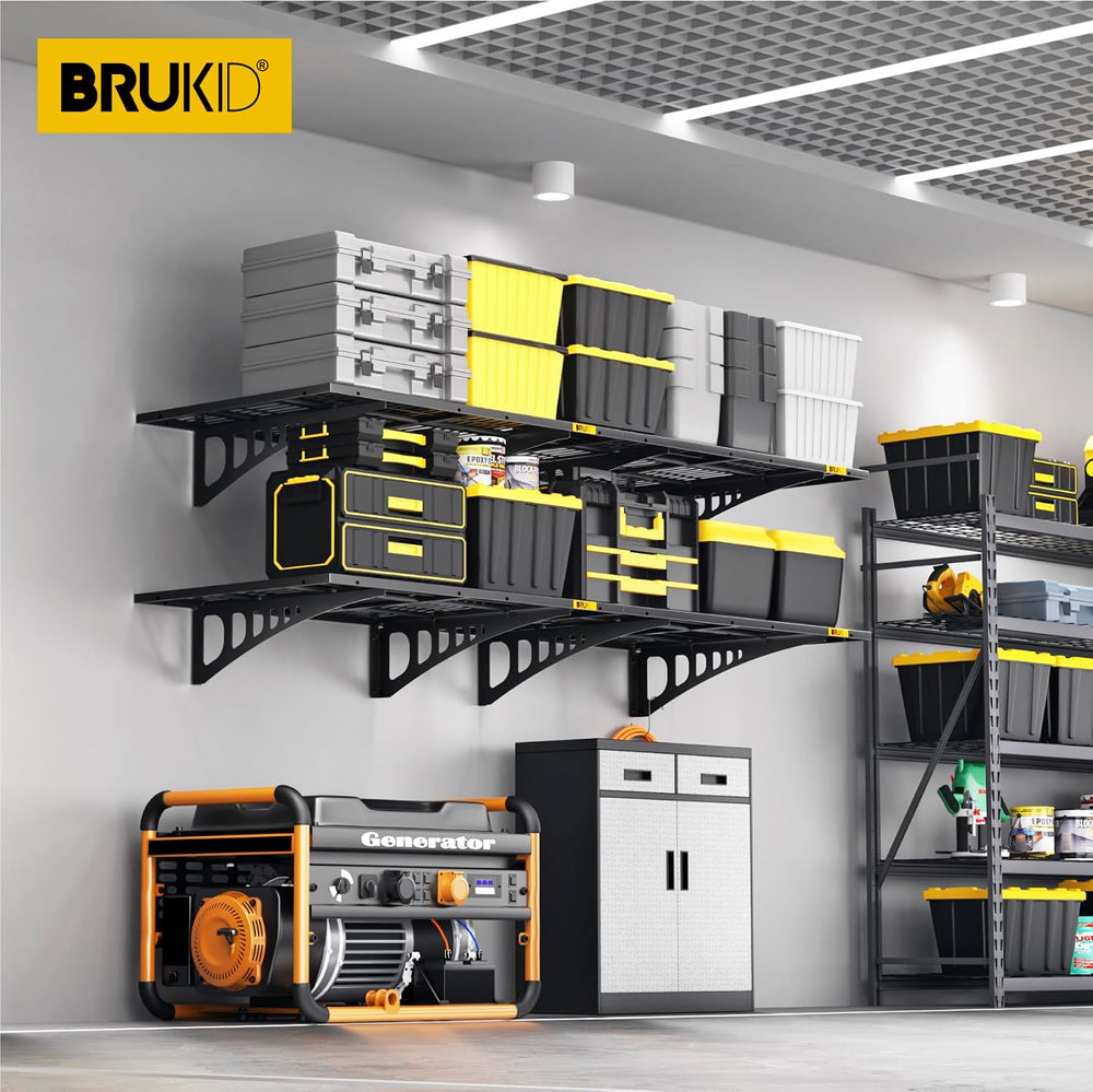 2x3ft Adjustable Rail Wall Garage Storage Shelf, for Tool Room, Storage Room,...