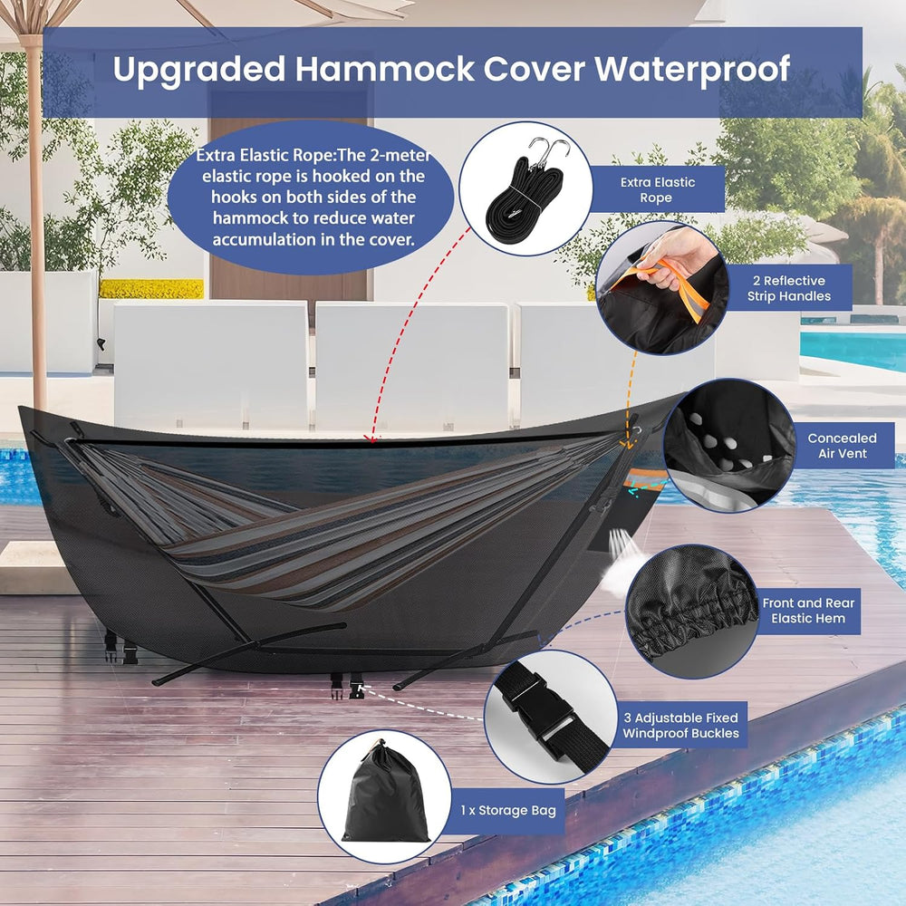 Hammock Cover Waterproof, 420D Stand Covers for Outdoor,Fits for 11-12ft