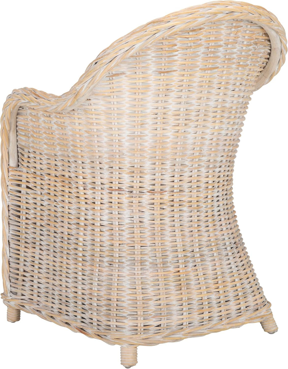 SAFAVIEH Callista Club Rattan Accent Chair, 24" White Washed SEA7001C