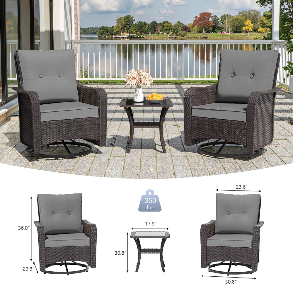 11 Pieces Outdoor Patio Furniture Set,Outdoor Sectional Furniture with 45&quo...