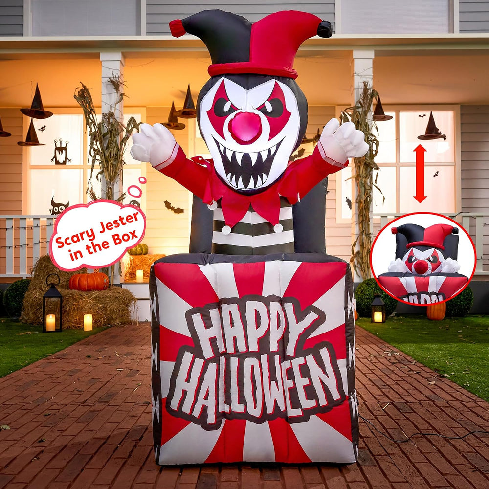 Joiedomi 5 Ft Halloween Inflatables Animated Clown Decorations Outdoor, Hallo...