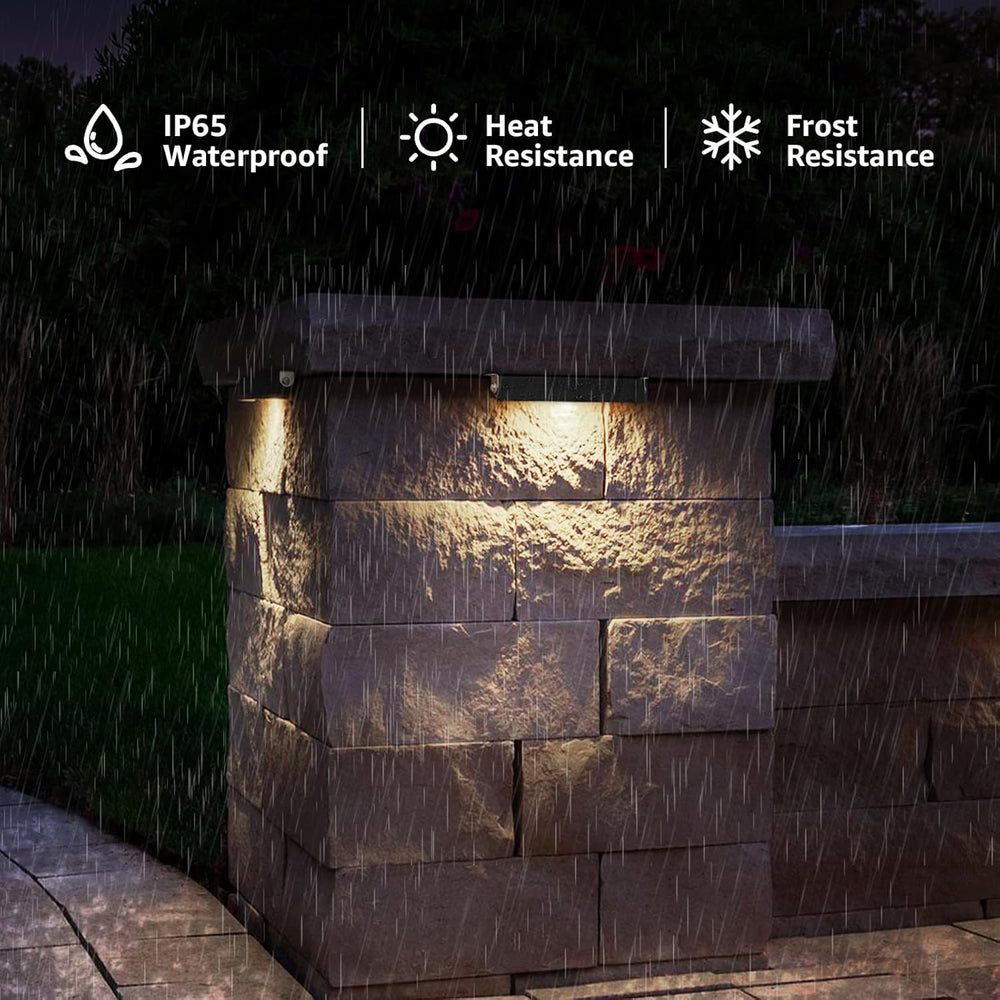 SUNVIE 7 Inch Hardscape Lighting 5W LED Retaining Wall Lights 3000K Warm Whit...