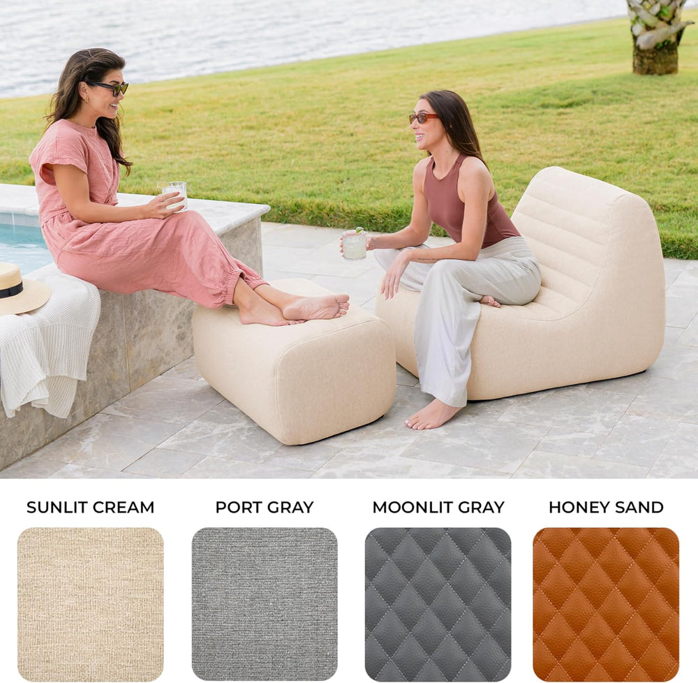 Big Joe Solvana Outdoor Sectional, 4 Piece Patio Furniture Set, Performance L...