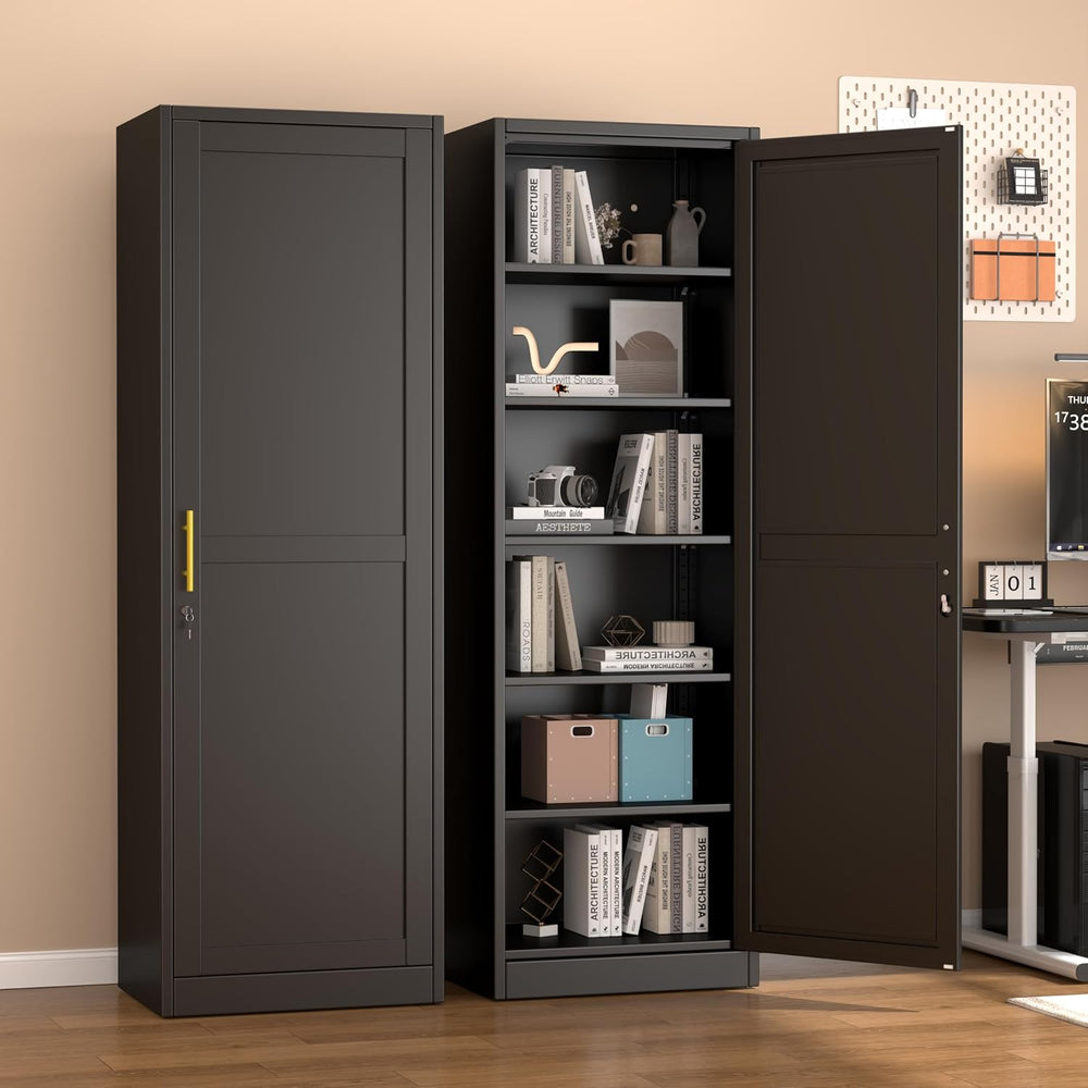 Ckzbx Metal Locker Tall Narrow Storage Cabinet, 67" H Locking Tool File ...