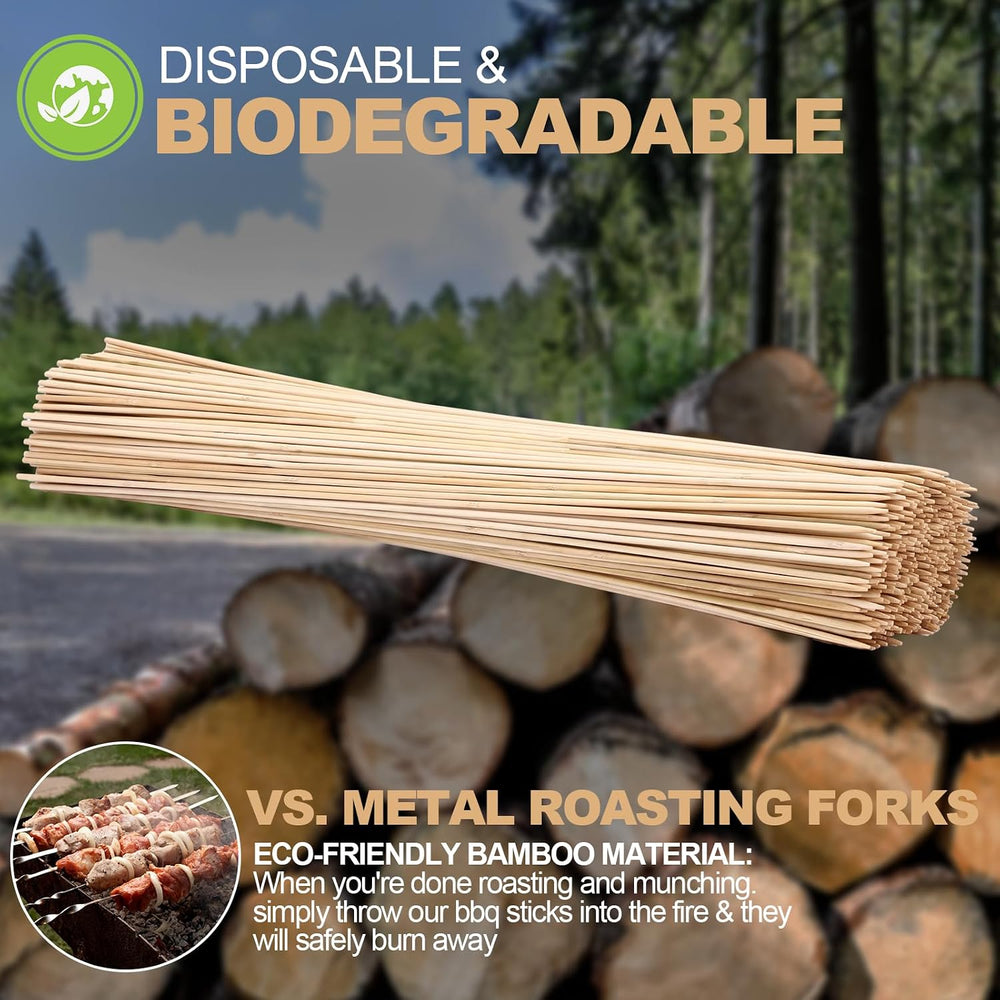 500 Pcs Marshmallow Roasting Sticks 30" Long 5mm Thick, Smores Sticks Ba...