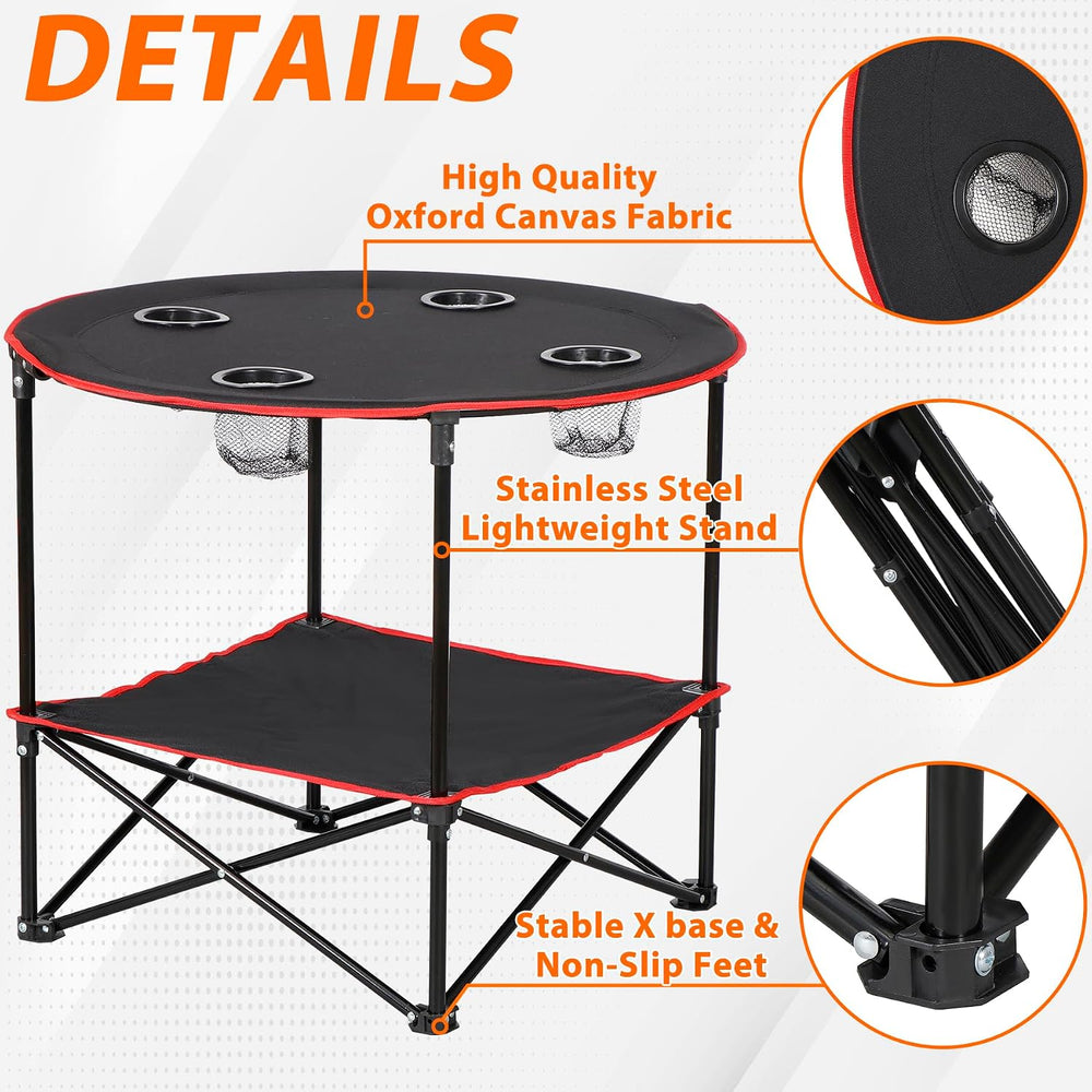 ZENY Portable Folding Picnic Table Outdoor Camping Table