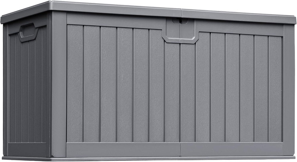 Greesum 230 Gallon HDPE Outdoor Storage Box with Removable Dividers, Weatherp...
