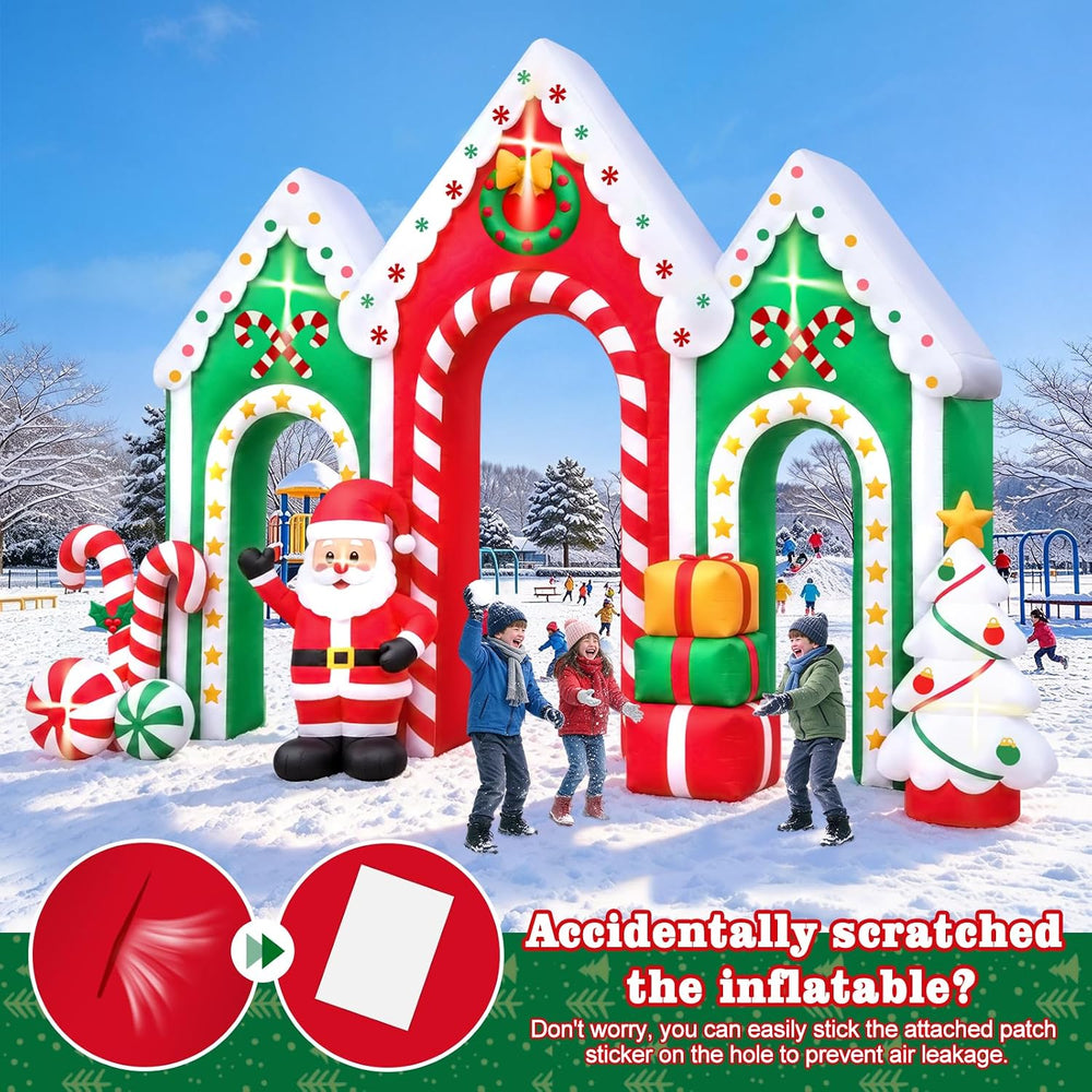 Kalolary 14FT Long Christmas Inflatable Archway Outdoor Decorations