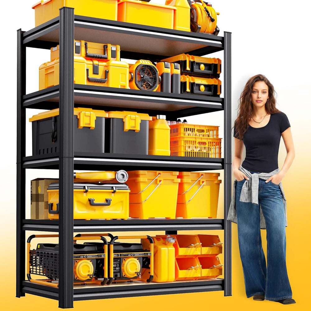 Garage Shelving,5Tier Adjustable Storage Shelves.Metal Garage Shelves