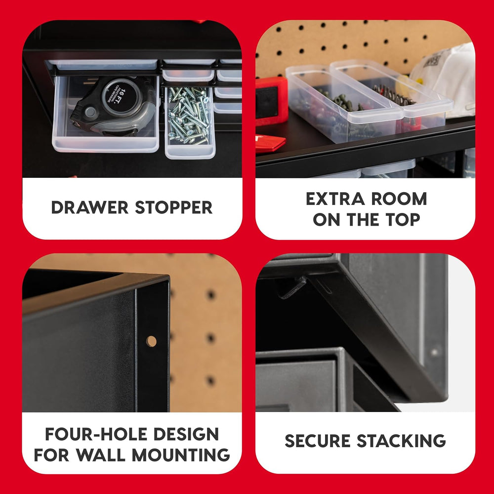 IRIS USA 36-Drawer Storage Cabinet, Garage Tool Screws, Made in USA, Black